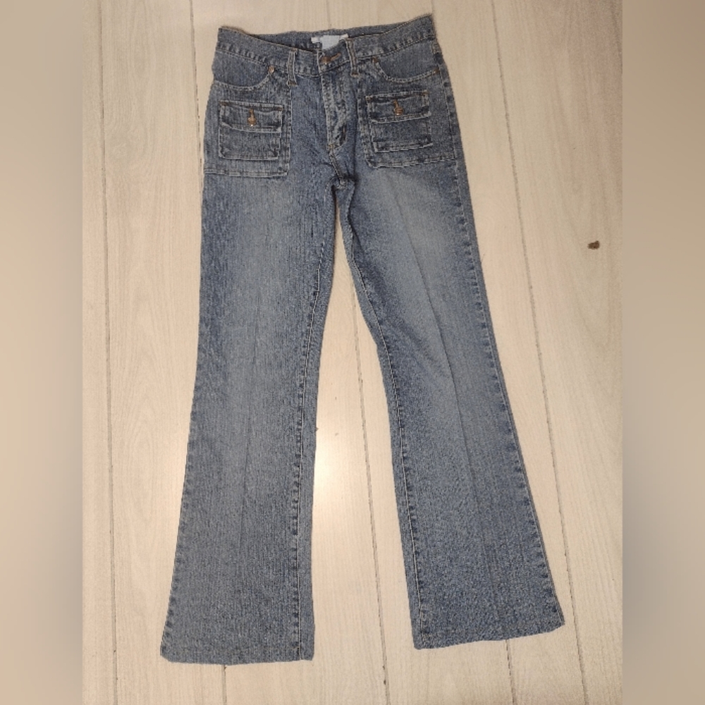 Vintage Y2K Steam Mid-Rise Flare Jeans Women's 9/10 Regular Denim